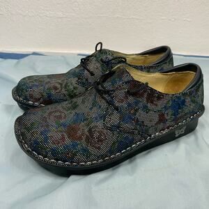 Alegria Bree Multi Dot Floral Shoes Women Size 5
